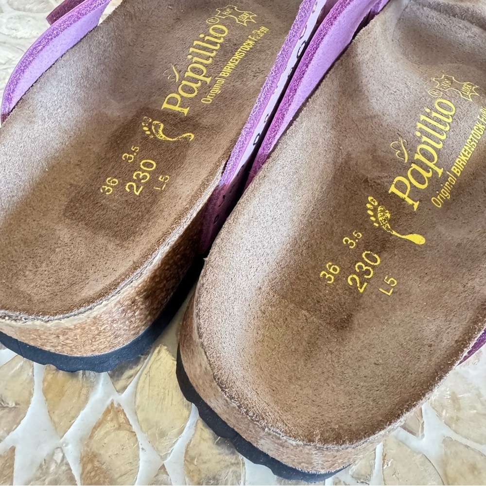New Birkenstock Papillio Pink Leather Sandals size 36 - Picture 4 of 7